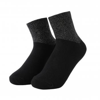 Preview: Socken - Wellen Schwarz - Silber  - Neopren Clutch Gr. 39 - 42