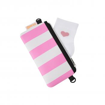 Socken - Streifen Weiß - Pink - Gr. 39 - 42