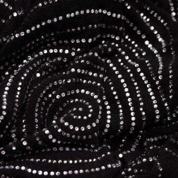 Reines pures Kaschmir in schwarz mit hunderten von feinsten Kristallen