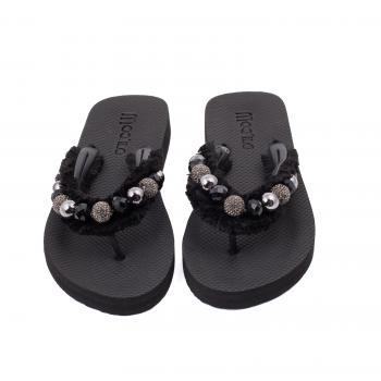 Black  - Three Pearls - Neopren Clutch