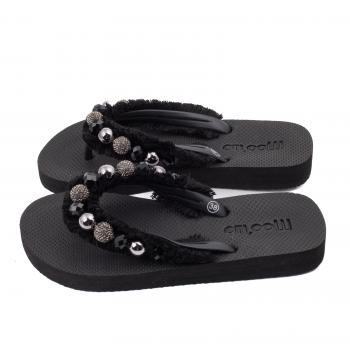 Preview: Black  - Three Pearls - Neopren Clutch