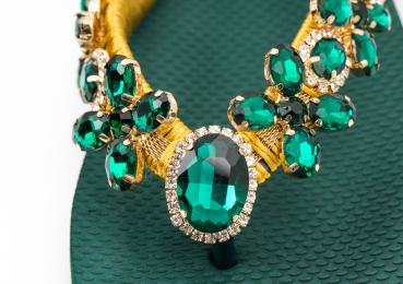 Preview: Darkgreen Band Gold / Kunstleder Clutch Preview: Darkgreen Band Gold / Kunstleder Clutch