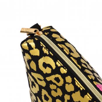 Preview: Neopren Clutch Leo Schwarz Gold