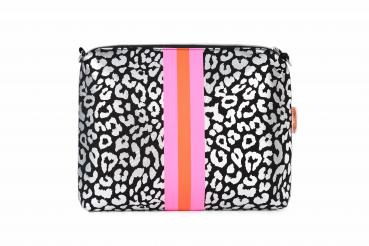 Preview: Neopren Clutch Leo Schwarz Silber