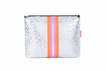 Preview: Neopren Clutch Leo Weiß Silber