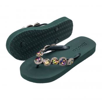 Preview: Darkgreen Rainbow  /  Kunstleder Clutch