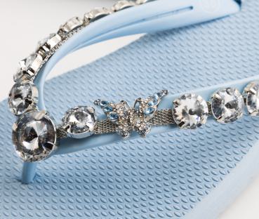 Preview: Hellblau Schmetterling / Kunstleder Clutch Preview: Hellblau Schmetterling / Kunstleder Clutch