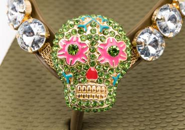 Preview: Khaki Skull  /  Kunstleder Clutch Preview: Khaki Skull  /  Kunstleder Clutch