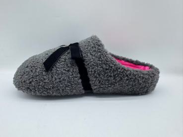 Preview: Hausschuh - Schleife - Schwarz