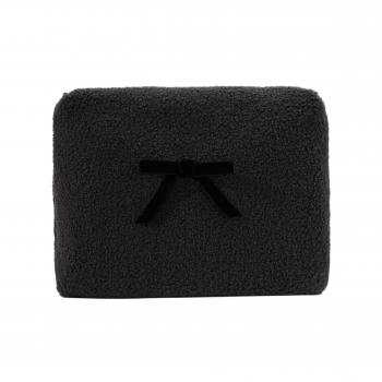 Preview: Hausschuh - Schleife - Schwarz