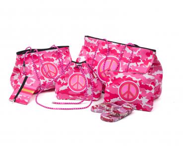 Neopren Tasche S camouflage pink peace