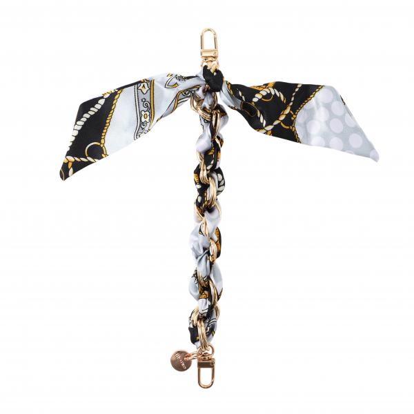 Satin Kette Schwarz Bunt Large