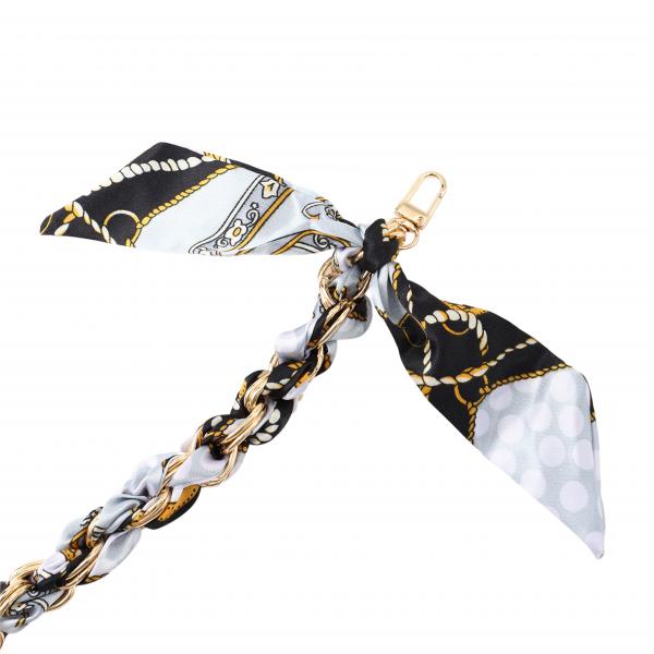 Satin Kette Schwarz Bunt Small