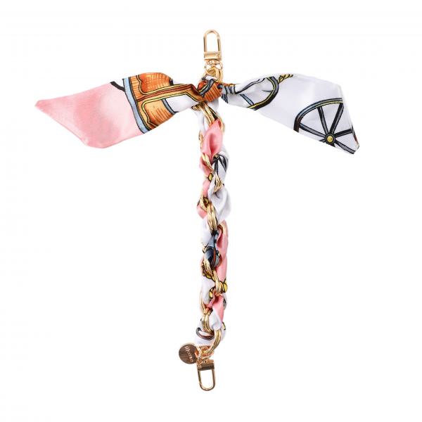 Satin Kette Weiß Bunt Medium