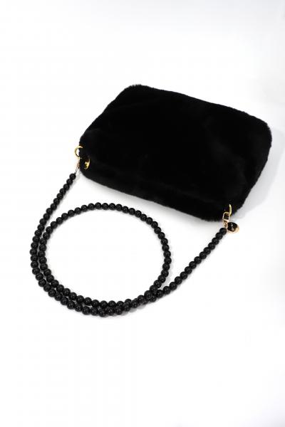 Handy / Taschenkette Black Perlen Lang