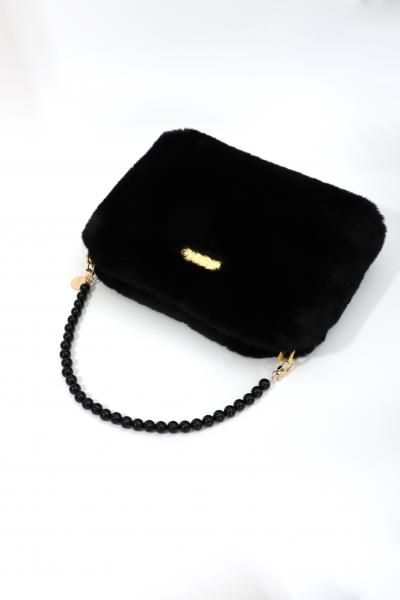 Handy / Taschenkette Black Perlen Kurz