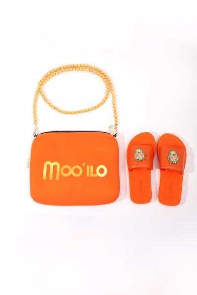 Handy / Taschenkette Orange Perlen Lang