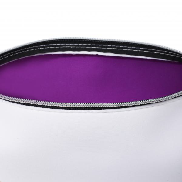Double Bandage - Metallic Weiß - Neopren Clutch