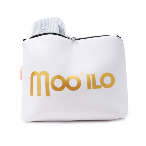 Double Bandage - Metallic Weiß - Neopren Clutch