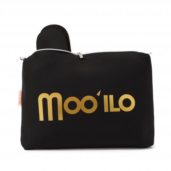 Black  - Katja  / Dark Black - Neopren Clutch