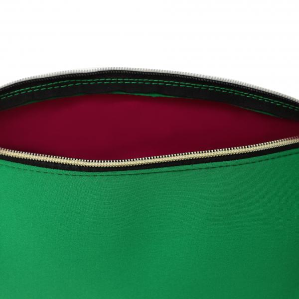 Light Green Skull /  Neopren Clutch