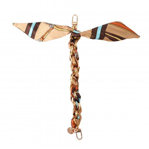 Satin Kette Braun Bunt Large