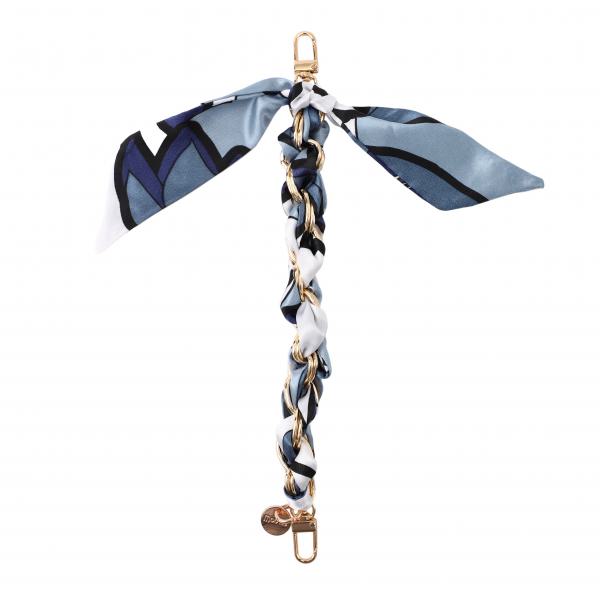 Satin Kette Blau Bunt Large