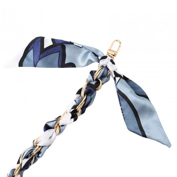 Satin Kette Blau Bunt Small