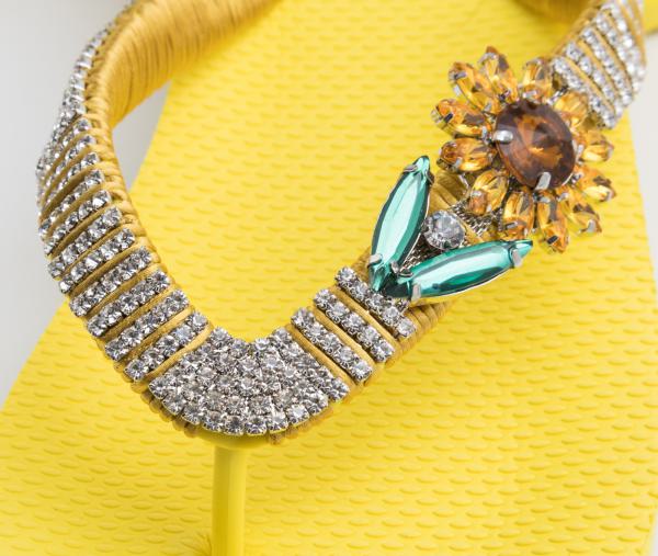 Yellow Sunflower /  Kunstleder Clutch