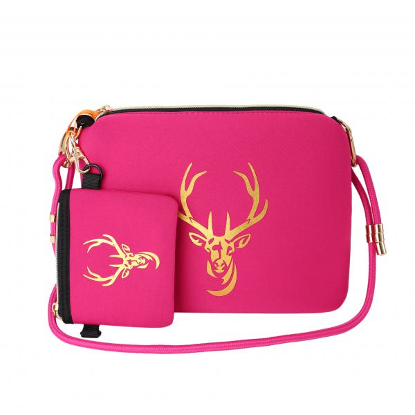 Tasche "Cleo" - Hirsch - Pink - Gold