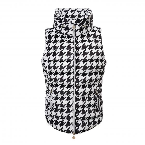 Damen Weste Nylon Hahnentritt