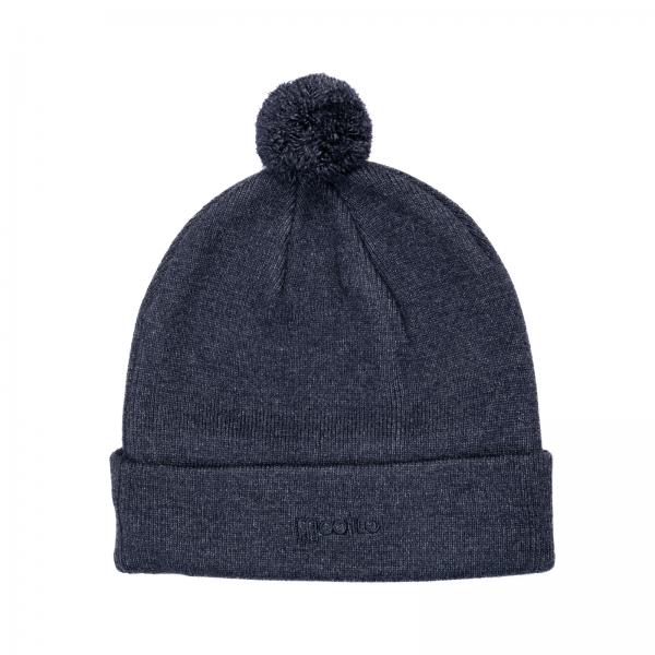 Mütze Peace Dunkelblau mit Bommel