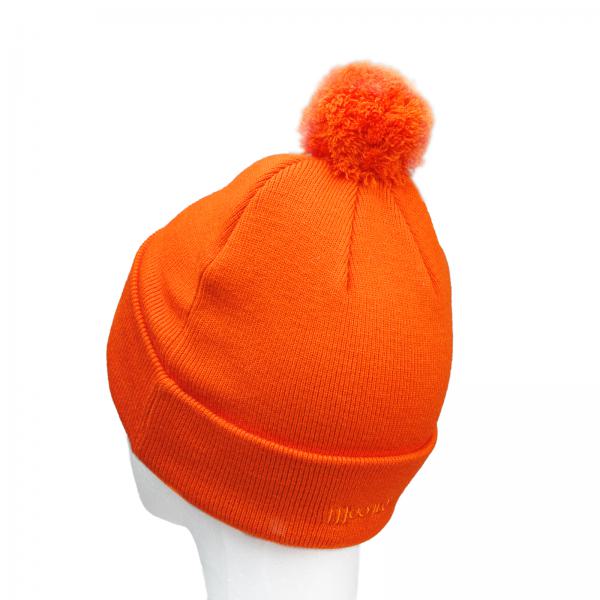 Mütze Peace Orange mit Bommel