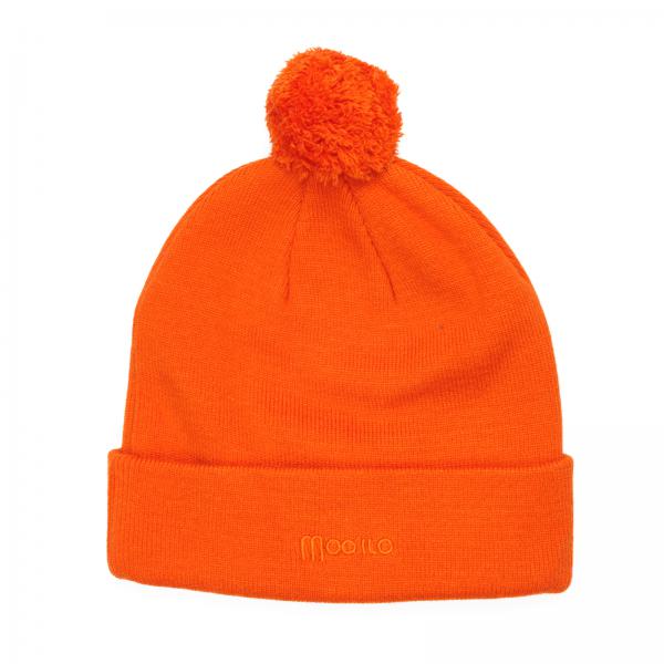 Mütze Peace Orange mit Bommel
