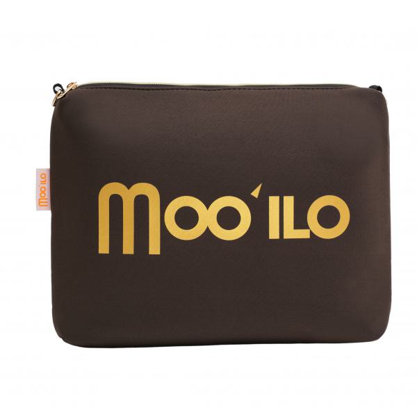 Braun Muschel / Neopren Clutch