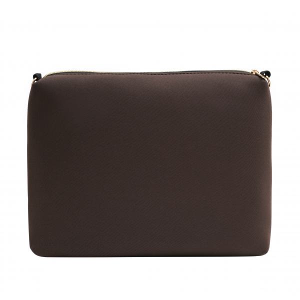 Braun Muschel / Neopren Clutch