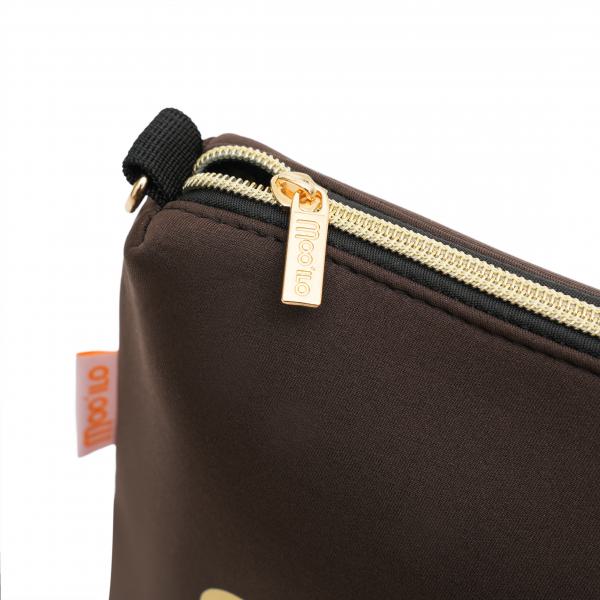 Braun Muschel / Neopren Clutch