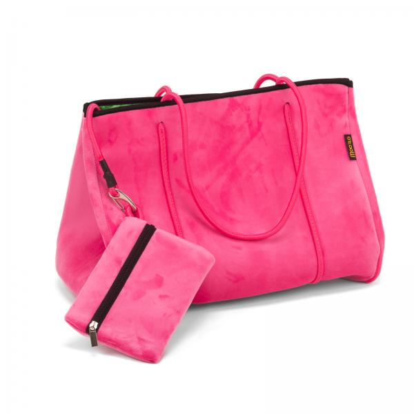 Samt Tasche L Pink