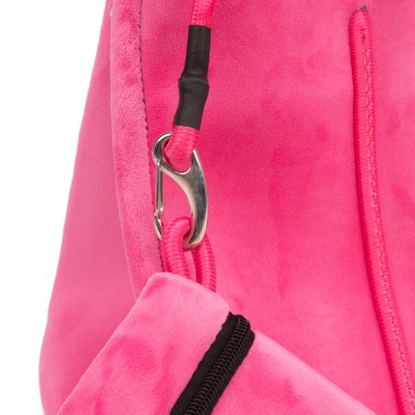 Samt Tasche L Pink