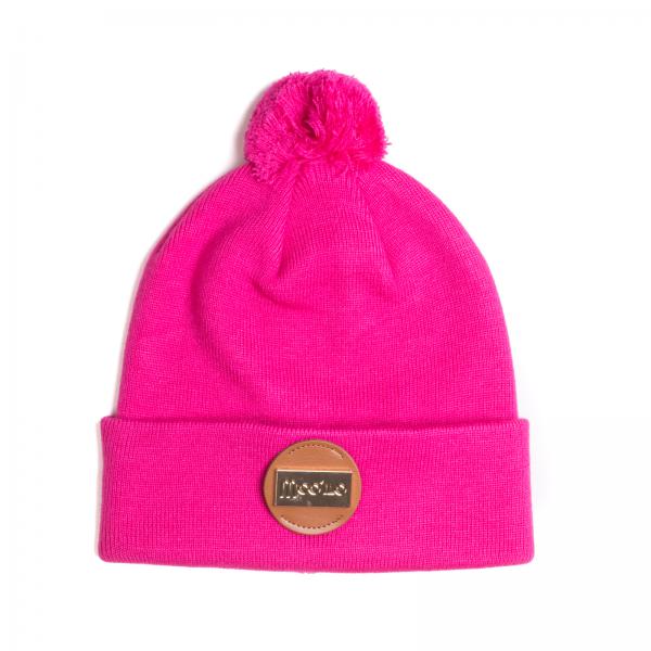 Pink Mütze mit Bommel