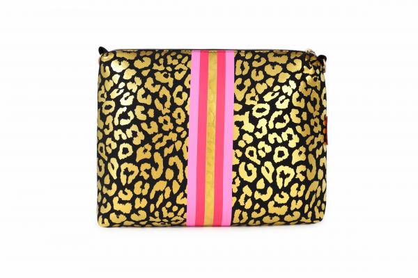 Neopren Clutch Leo Schwarz Gold