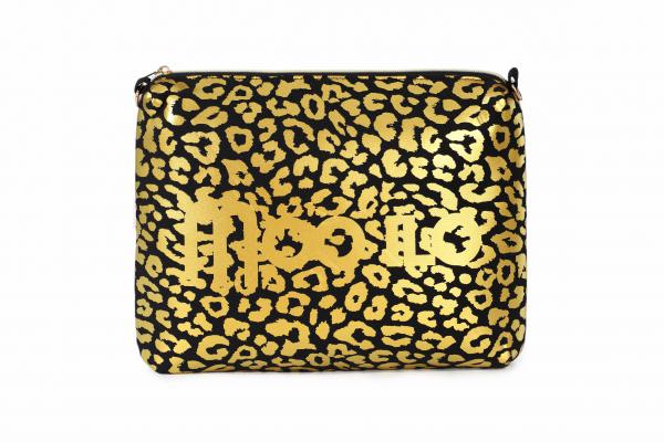 Neopren Clutch Leo Schwarz Gold
