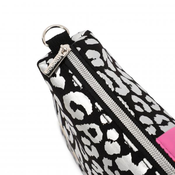 Neopren Clutch Leo Schwarz Silber