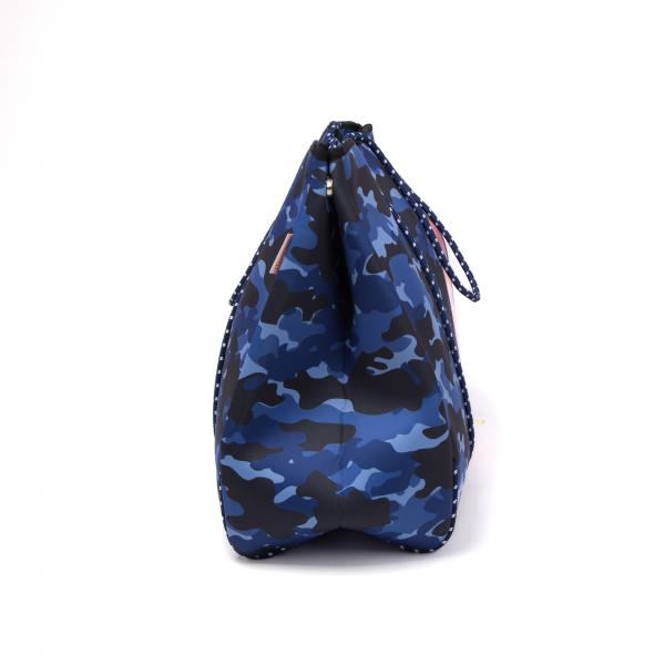 Neopren Tasche L camouflage dunkelblau peace