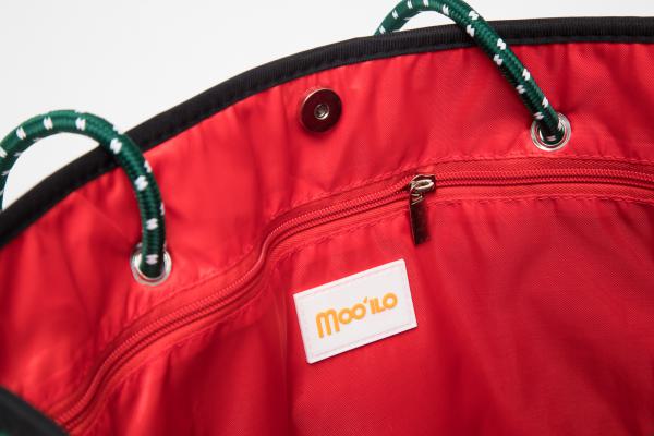 Neopren Tasche XL dunkelgrün bunt