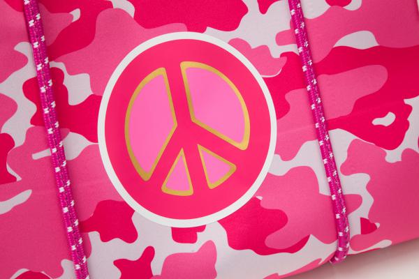 Neopren Tasche L camouflage pink peace