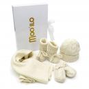 Luxus pur! MOO´ILO 'Baby Set Kaschmir' weiss